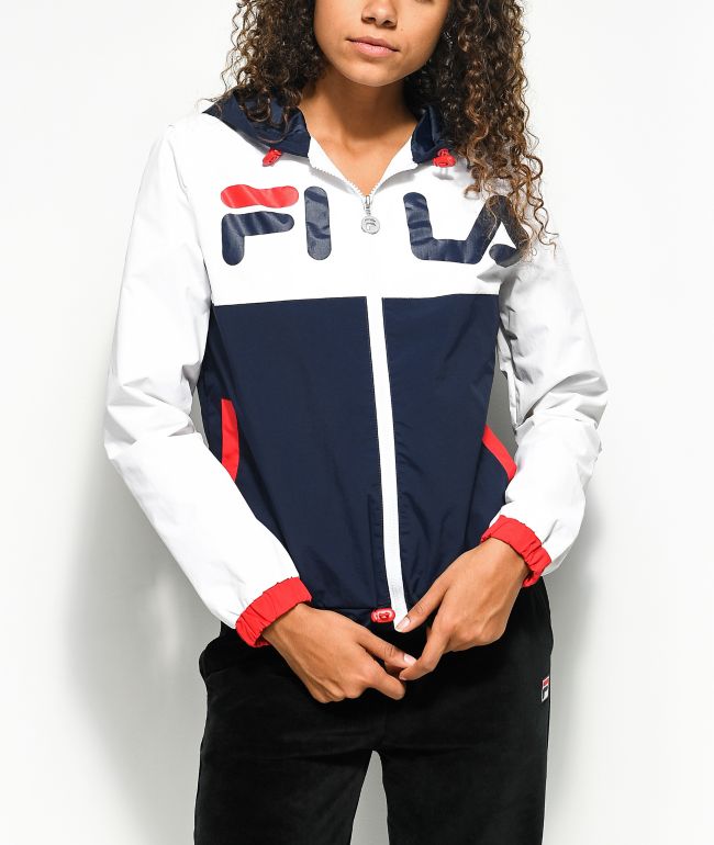 fila hoodie womens silver